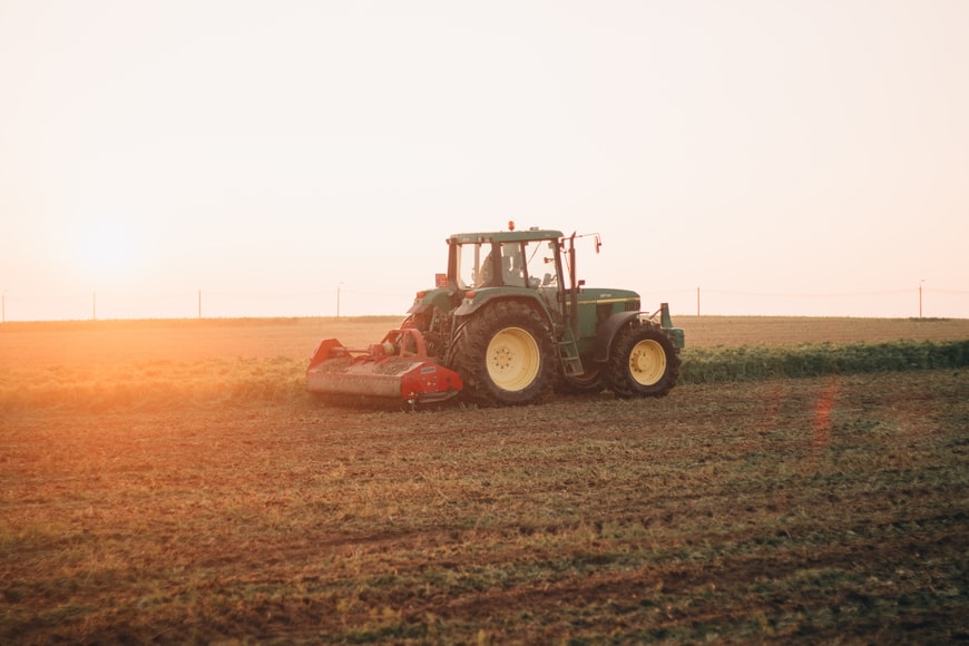 tractor in field