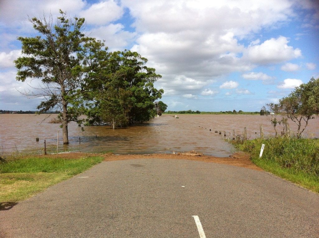 flooded road